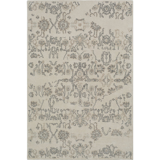 CIS-1003 Rug by Surya in light beige, black, tan, light sage. Made from 100% wool in a unique style.