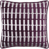 Light Silver, Dark Purple, Metallic - Silver, Eggplant / Down Feather / 18" x 18"