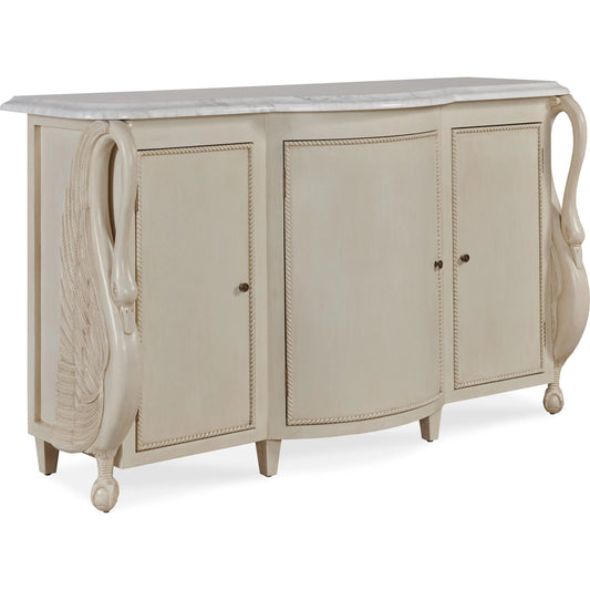 Katherine White Credenza by Maitland-Smith in white. Made from unique in a unique style.