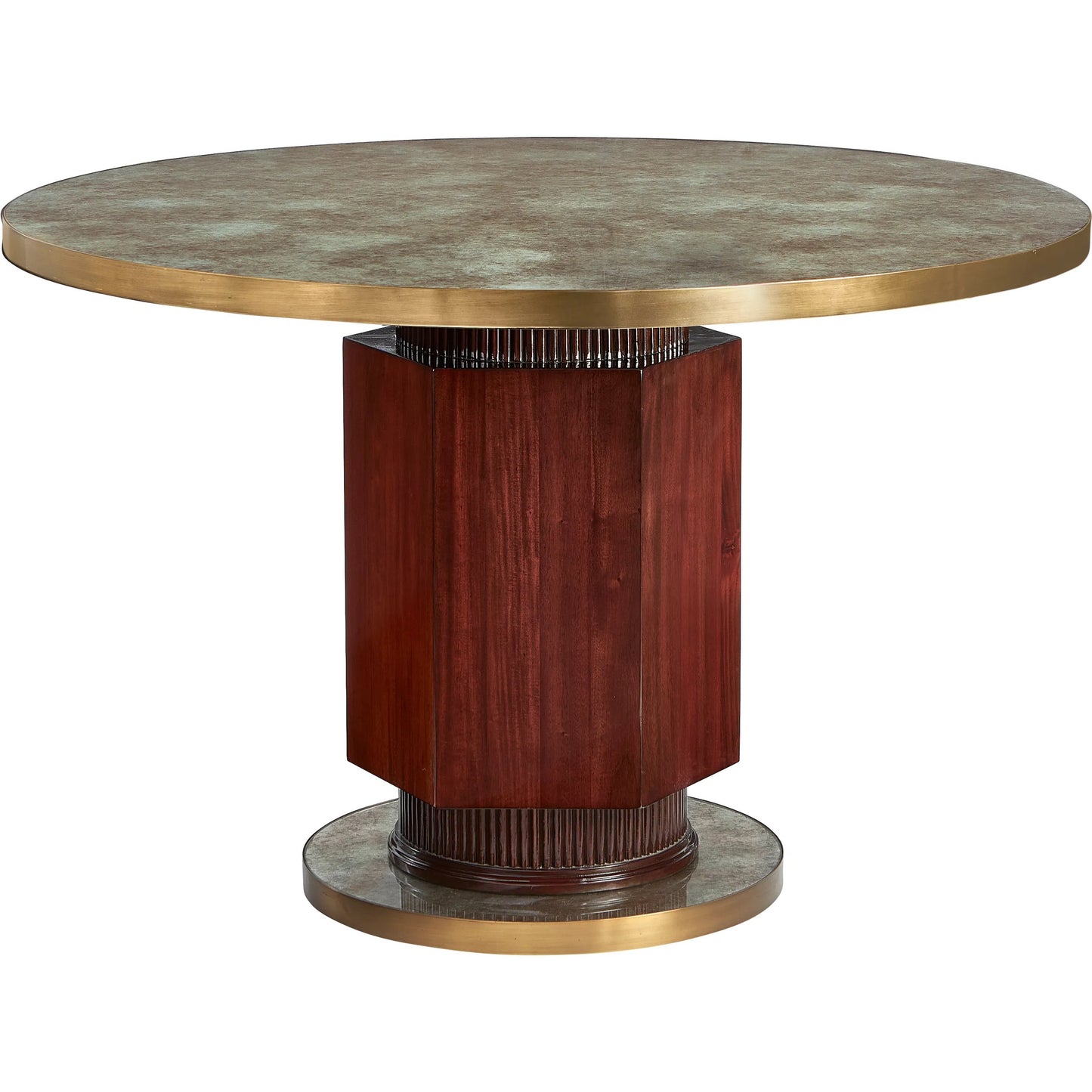 000 SI-2016193 | Primary Silo | Josefien Center Table by Maitland-Smith in antique brass, mahogany. Made from unique in a modern style.