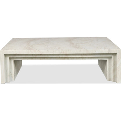 Aries Coffee Table Faux Marble by Maitland-Smith in faux marble. Made from unique in a transitional style.