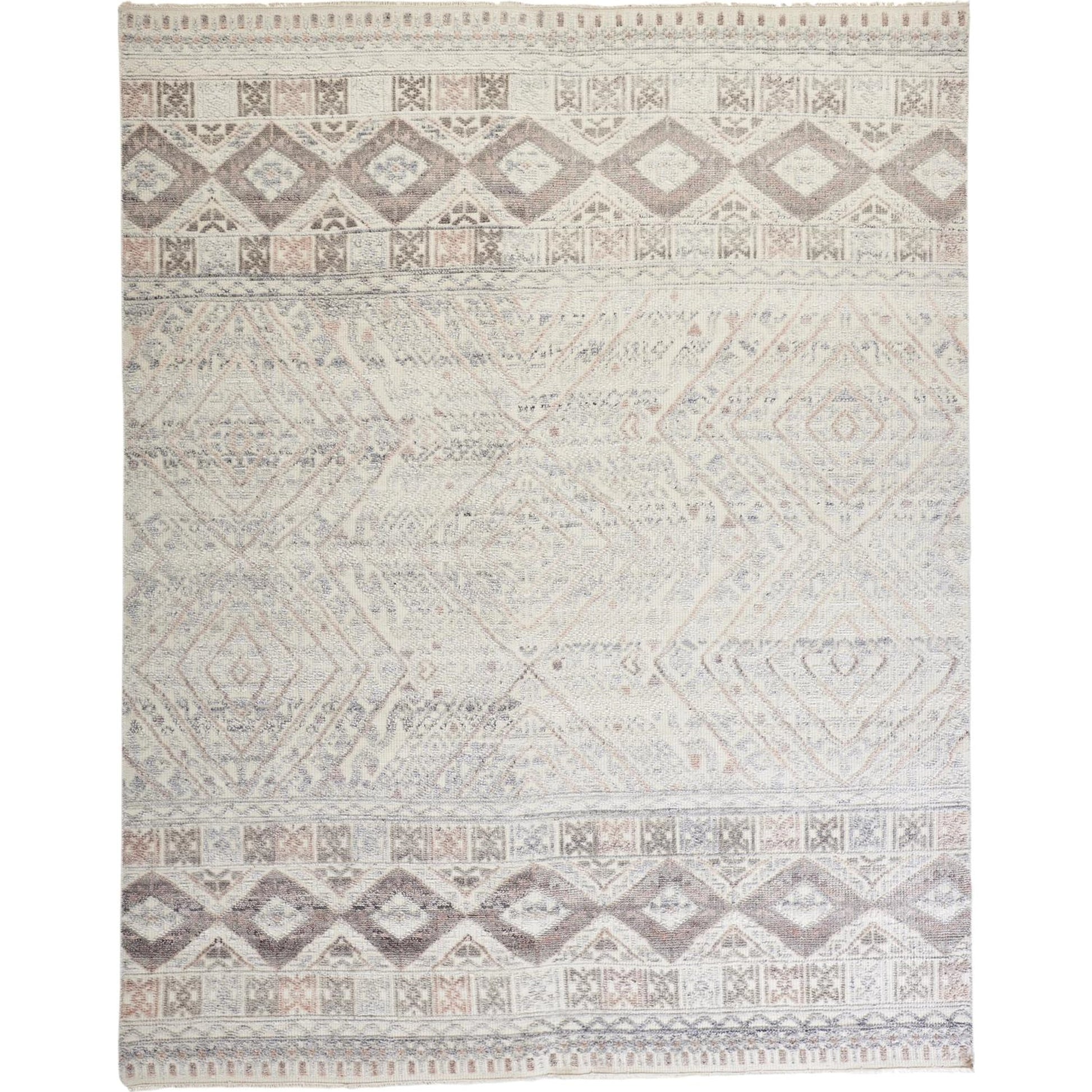 Payton Transitional Diamond Rug - 6495F by Feizy. Made from viscose, wool in a unique style.