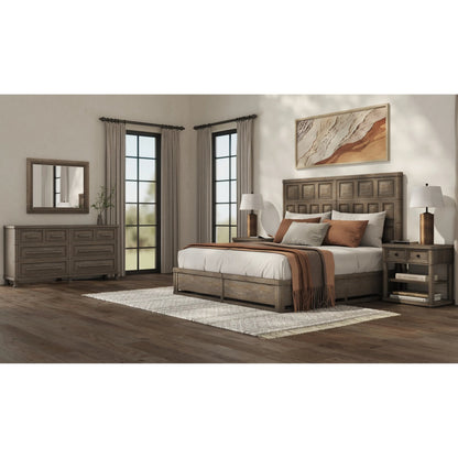 Reforma Panel Side Rails by A.R.T. Furniture in tapenade. Made from parawood solids, random match flaky oak veneers in a traditional style.