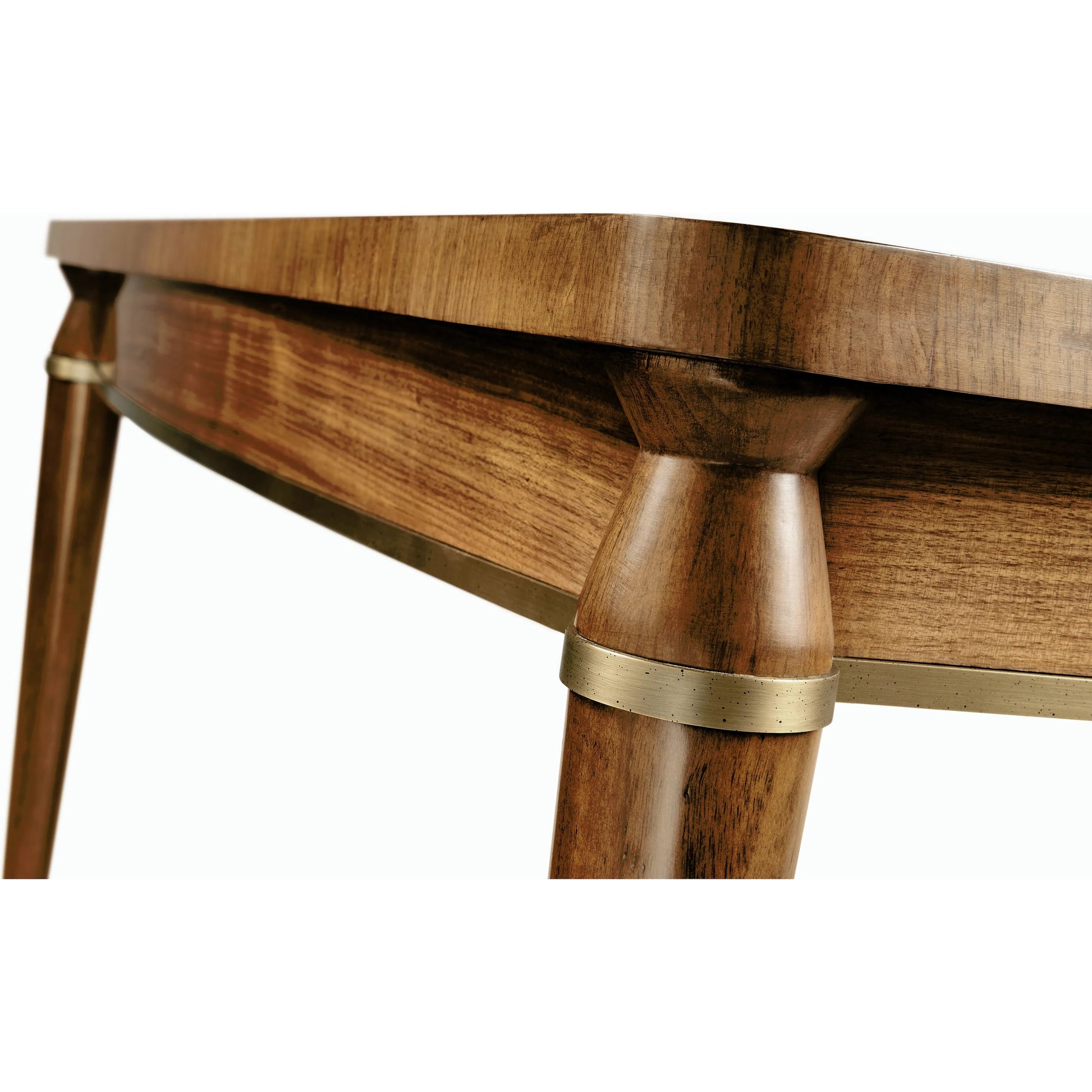 Toulouse Walnut Dining Table by Jonathan Charles in walnut. Made from walnut quarter figured veneer in a modern style.