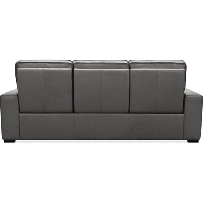 Braeburn Power Sofa with Power Headrest by Hooker Furniture in rangers gravel. Made from leather in a traditional style.
