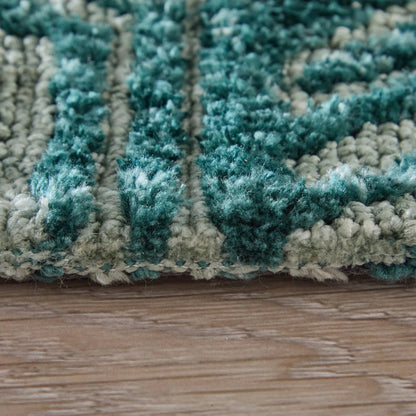 Colton Geometric 8748A57F Rug by Feizy in blue. Made from polyester in a unique style.