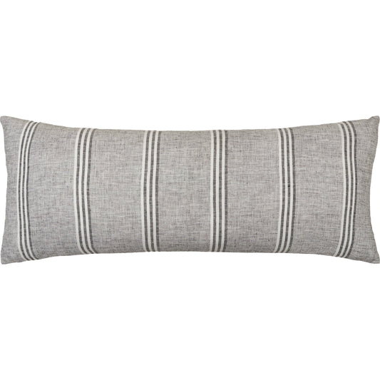 Clarke Pillow - 7294 by Surya in pewter, silver, off-white, light silver. Made from front: 100% linen, back: 100% cotton in a modern style.