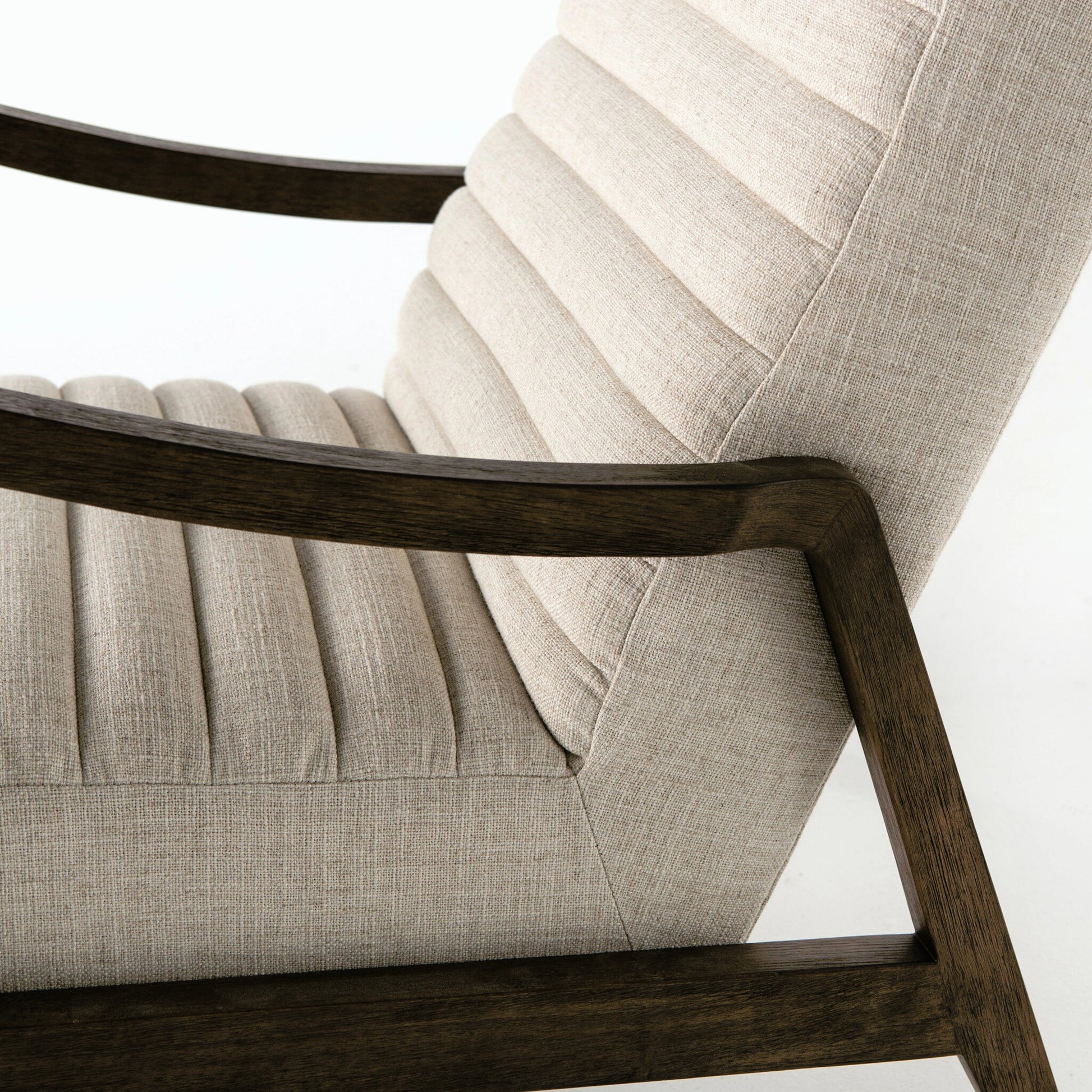 Chance Chair by Four Hands in dakota warm taupe, rubbed sienna brown. Made from top grain leather, solid parawood, 100% polyester in a modern style.