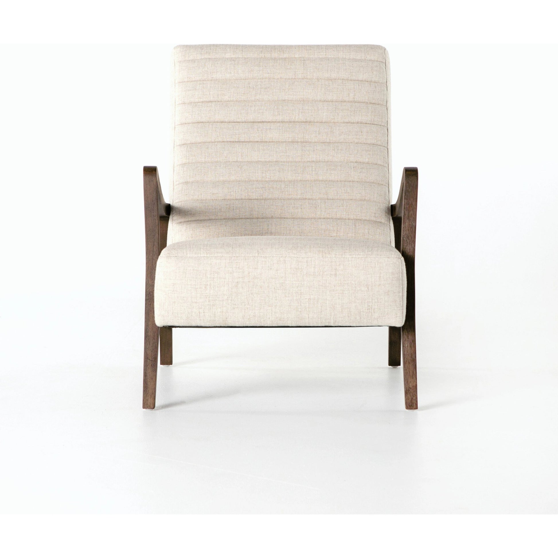 Chance Chair by Four Hands in dakota warm taupe, rubbed sienna brown. Made from top grain leather, solid parawood, 100% polyester in a modern style.