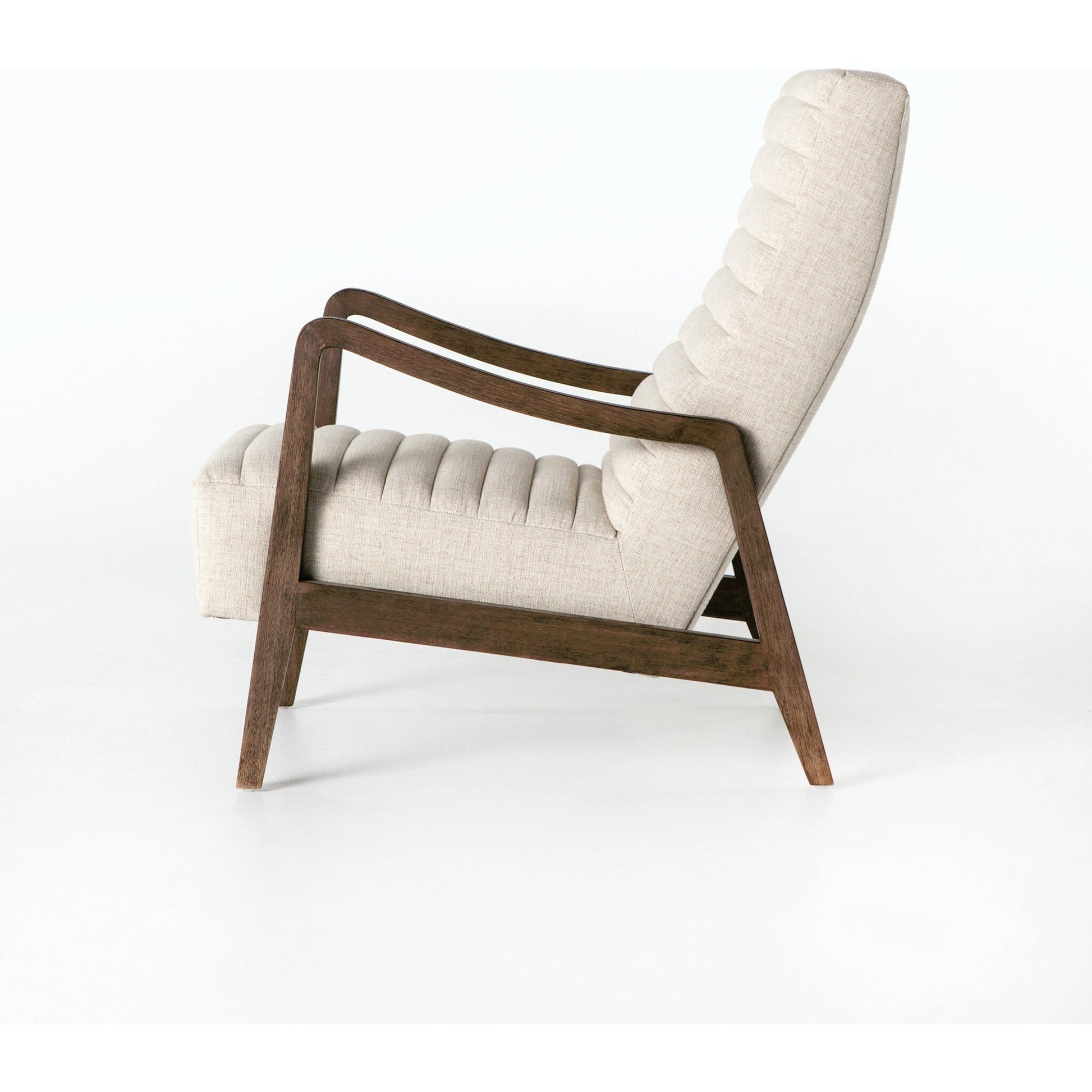 Chance Chair by Four Hands in dakota warm taupe, rubbed sienna brown. Made from top grain leather, solid parawood, 100% polyester in a modern style.
