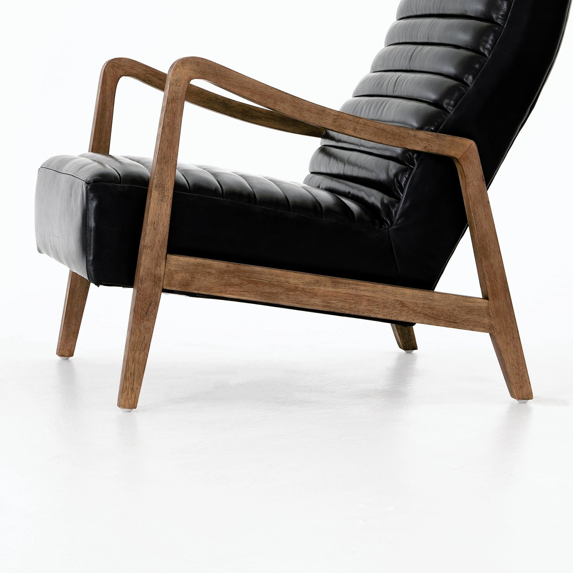 Chance Chair by Four Hands in dakota warm taupe, rubbed sienna brown. Made from top grain leather, solid parawood, 100% polyester in a modern style.