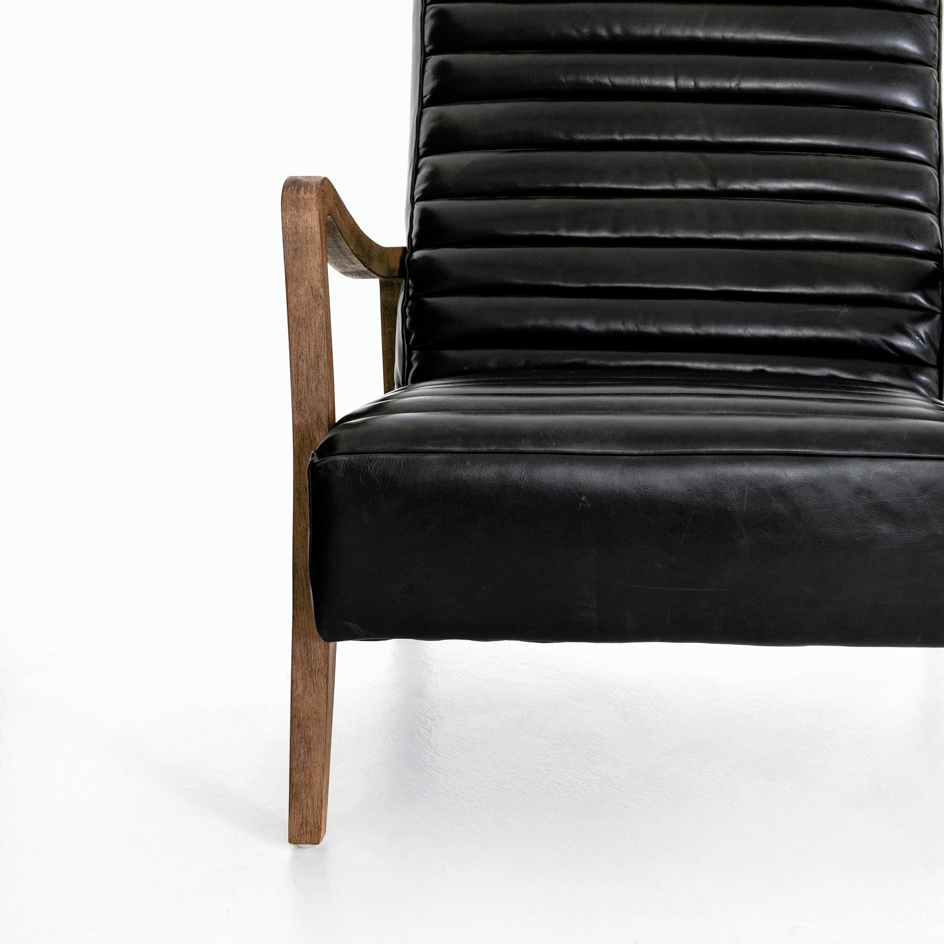 Chance Chair by Four Hands in dakota warm taupe, rubbed sienna brown. Made from top grain leather, solid parawood, 100% polyester in a modern style.