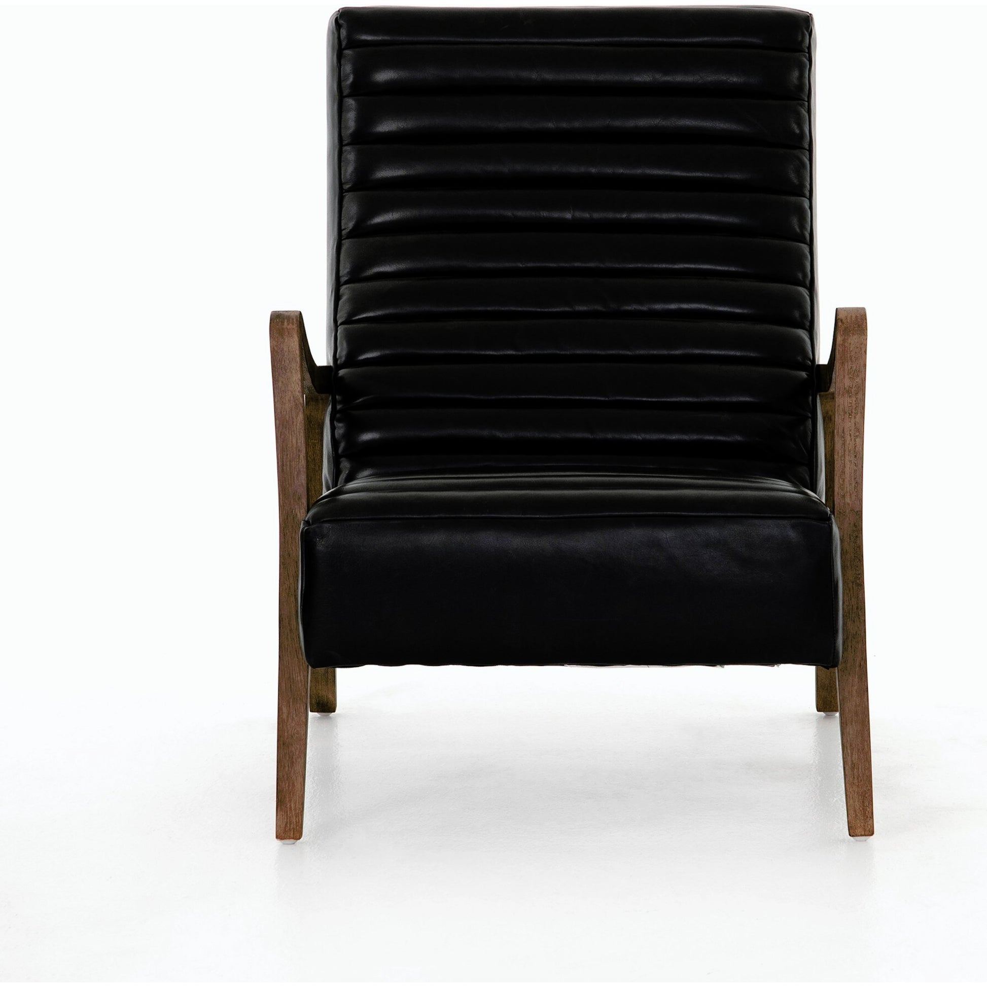 Chance Chair by Four Hands in dakota warm taupe, rubbed sienna brown. Made from top grain leather, solid parawood, 100% polyester in a modern style.