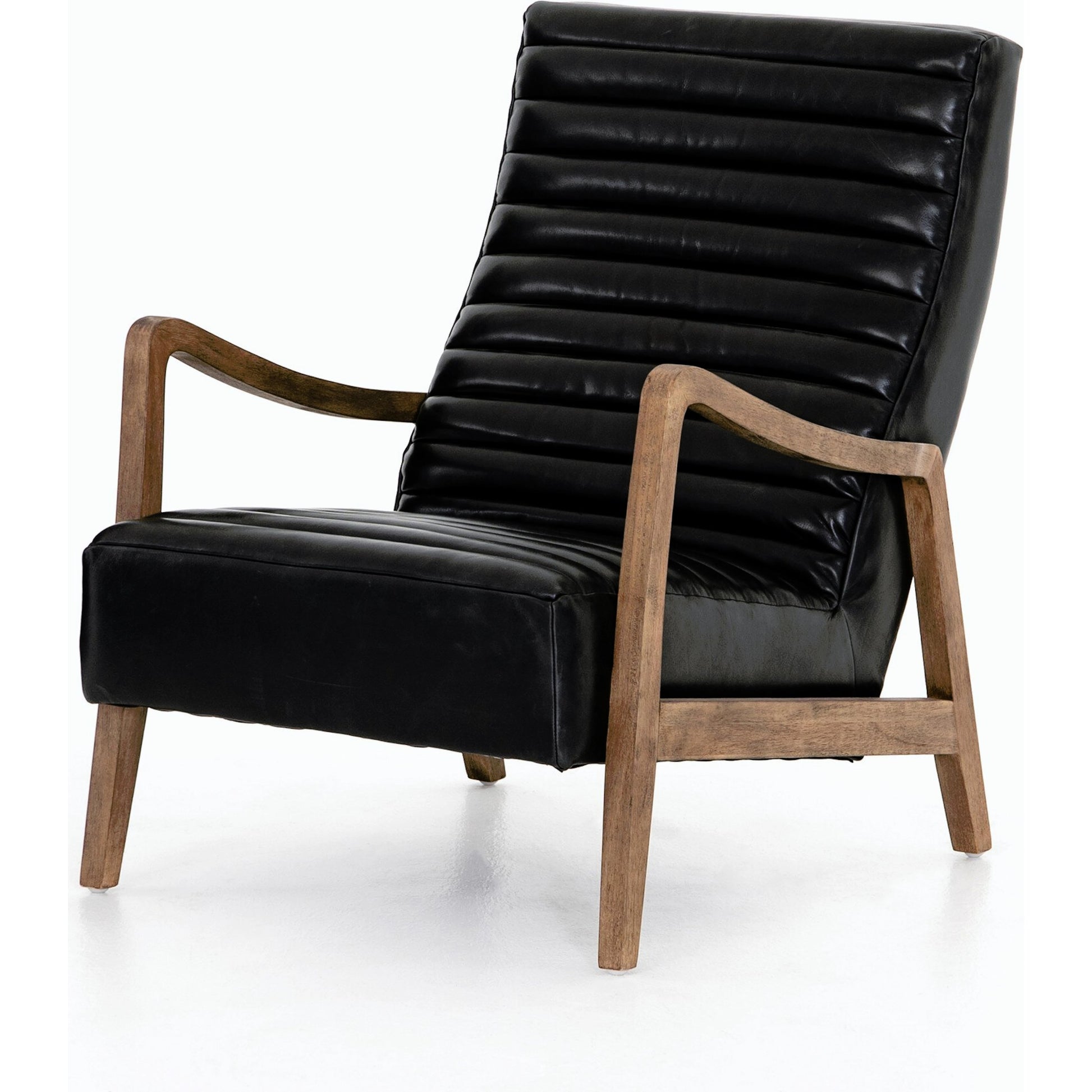 Chance Chair by Four Hands in dakota warm taupe, rubbed sienna brown. Made from top grain leather, solid parawood, 100% polyester in a modern style.