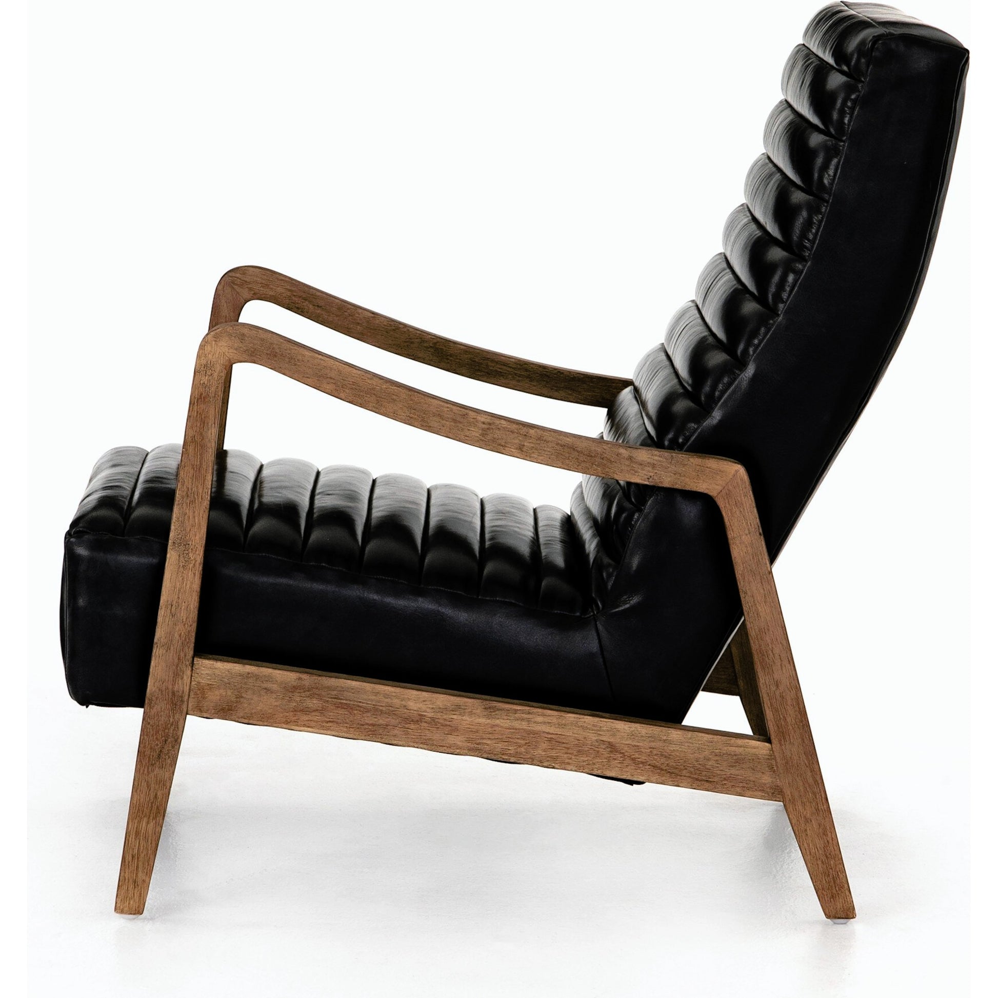 Chance Chair by Four Hands in dakota warm taupe, rubbed sienna brown. Made from top grain leather, solid parawood, 100% polyester in a modern style.