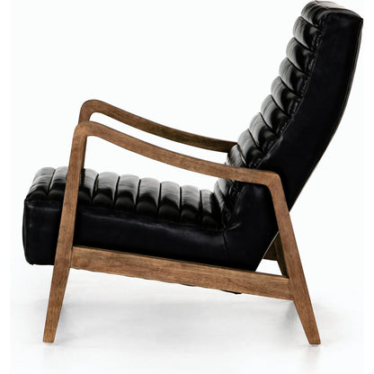 Chance Chair by Four Hands in dakota warm taupe, rubbed sienna brown. Made from top grain leather, solid parawood, 100% polyester in a modern style.