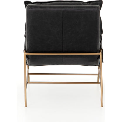Taryn Chair by Four Hands. Made from top grain leather, iron, 100% polyester in a modern style.