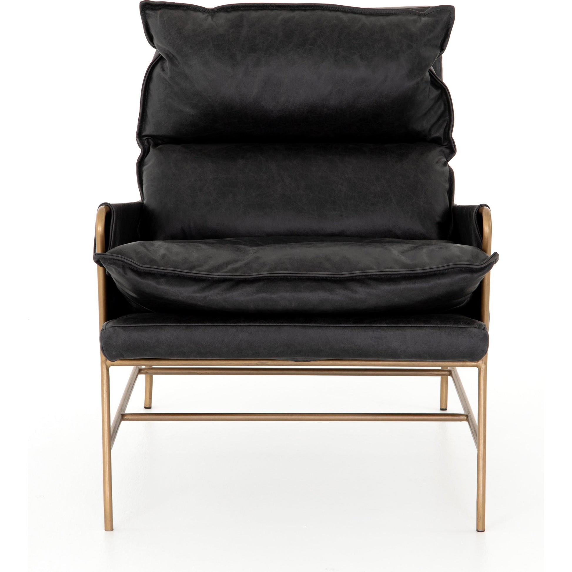 Taryn Chair by Four Hands. Made from top grain leather, iron, 100% polyester in a modern style.