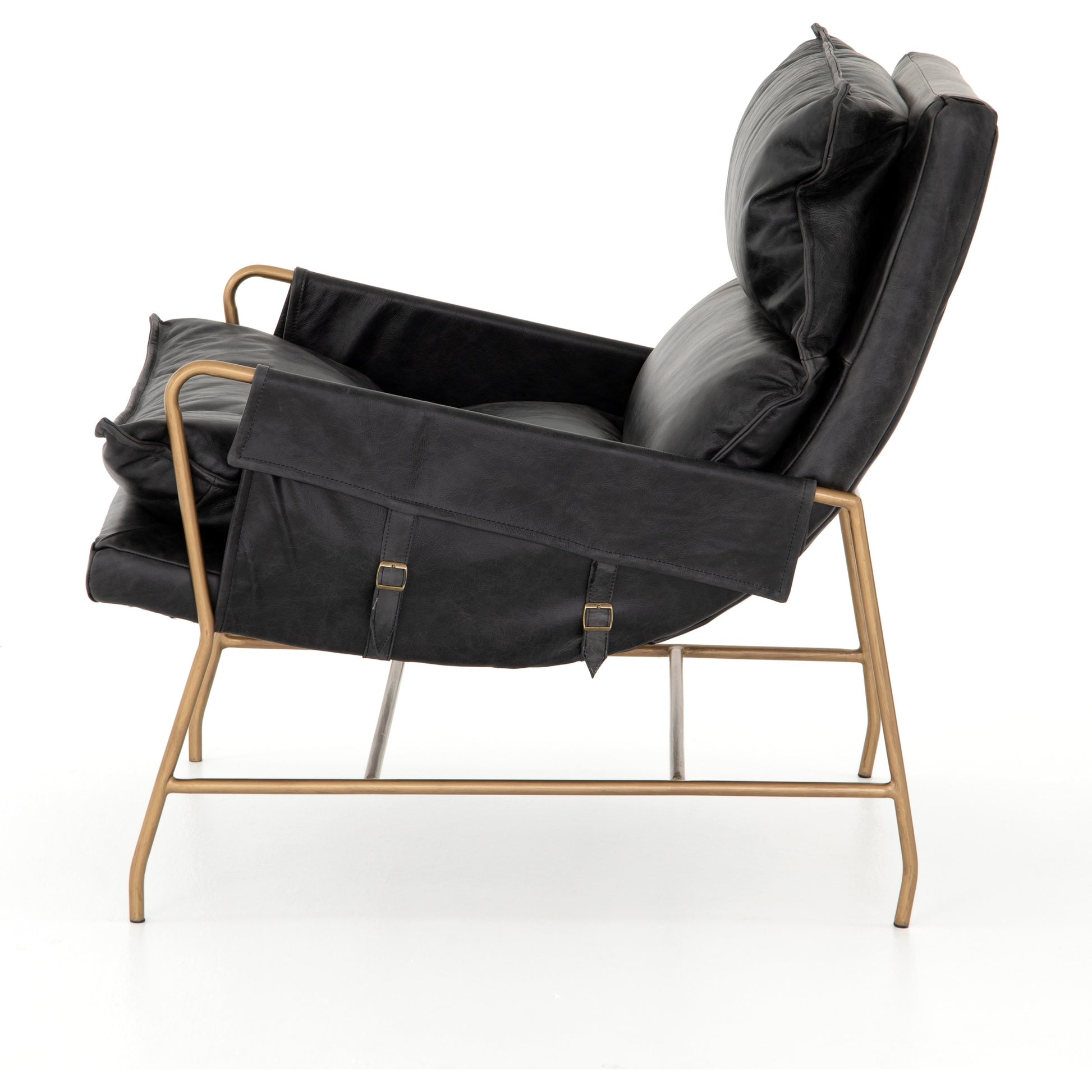 Taryn Chair by Four Hands. Made from top grain leather, iron, 100% polyester in a modern style.