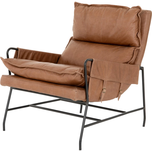 Taryn Chair by Four Hands. Made from top grain leather, iron, 100% polyester in a modern style.