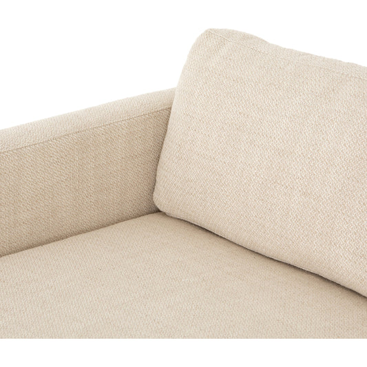 Everly 2-Piece Sectional by Four Hands in irving taupe and antique cocoa. Made from 56% polyester, 44% acrylic, solid parawood, 100% polyester in a modern style.