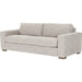 Boone Sofa by Four Hands in washed espresso. Made from 66% polyester, 19% acrylic, 15% flax, linen, solid parawood, 100% polyester in a modern style.