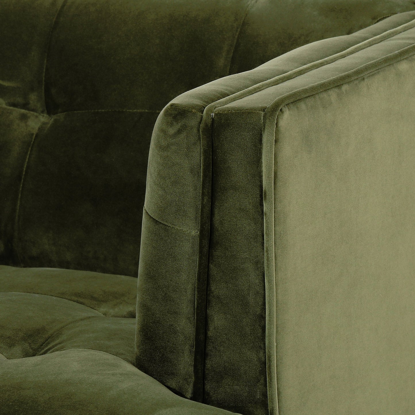 025 SI-2001232 | Closeup | Dylan Chair by Four Hands in sapphire olive, aspen grey. Made from 92% polyester, 5% cotton, 3% latex, solid parawood, 100% polyester in a modern style.