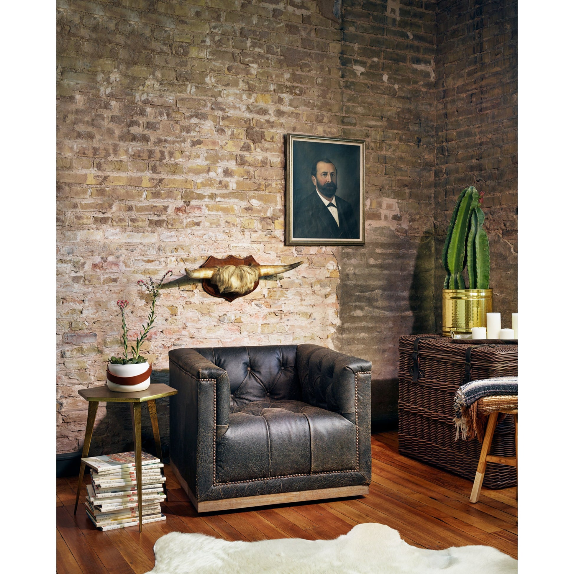 Maxx Swivel Chair by Four Hands. Made from unique in a modern style.