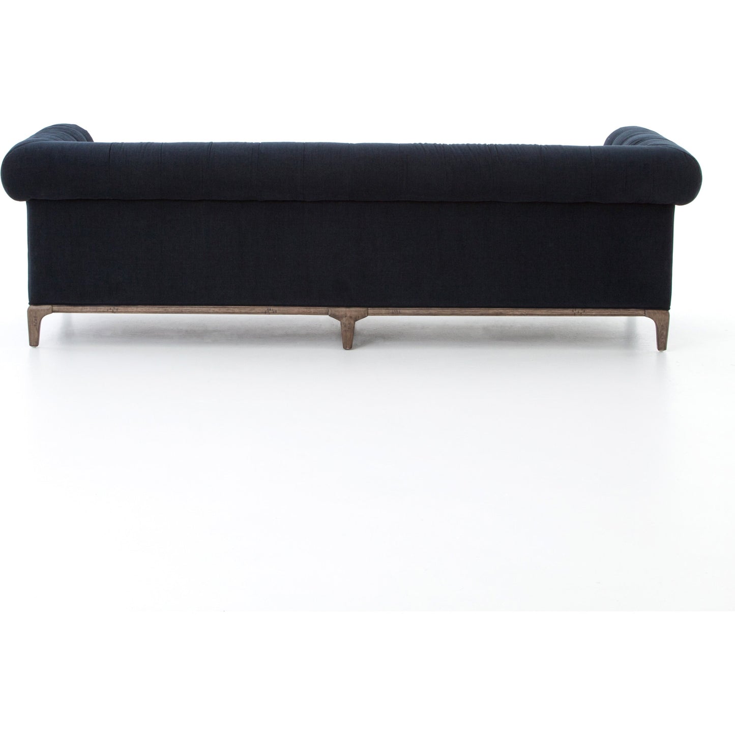 008 S-258325 | Additional Silo | Griffon Sofa by Four Hands in plush navy and plush navy, antique walnut. Made from 100% polyester, solid parawood in a modern style.