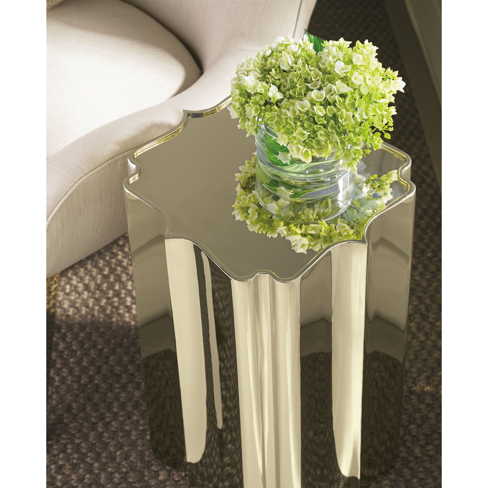 Good as Gold Side Table by Caracole. Made from metal in a modern style.