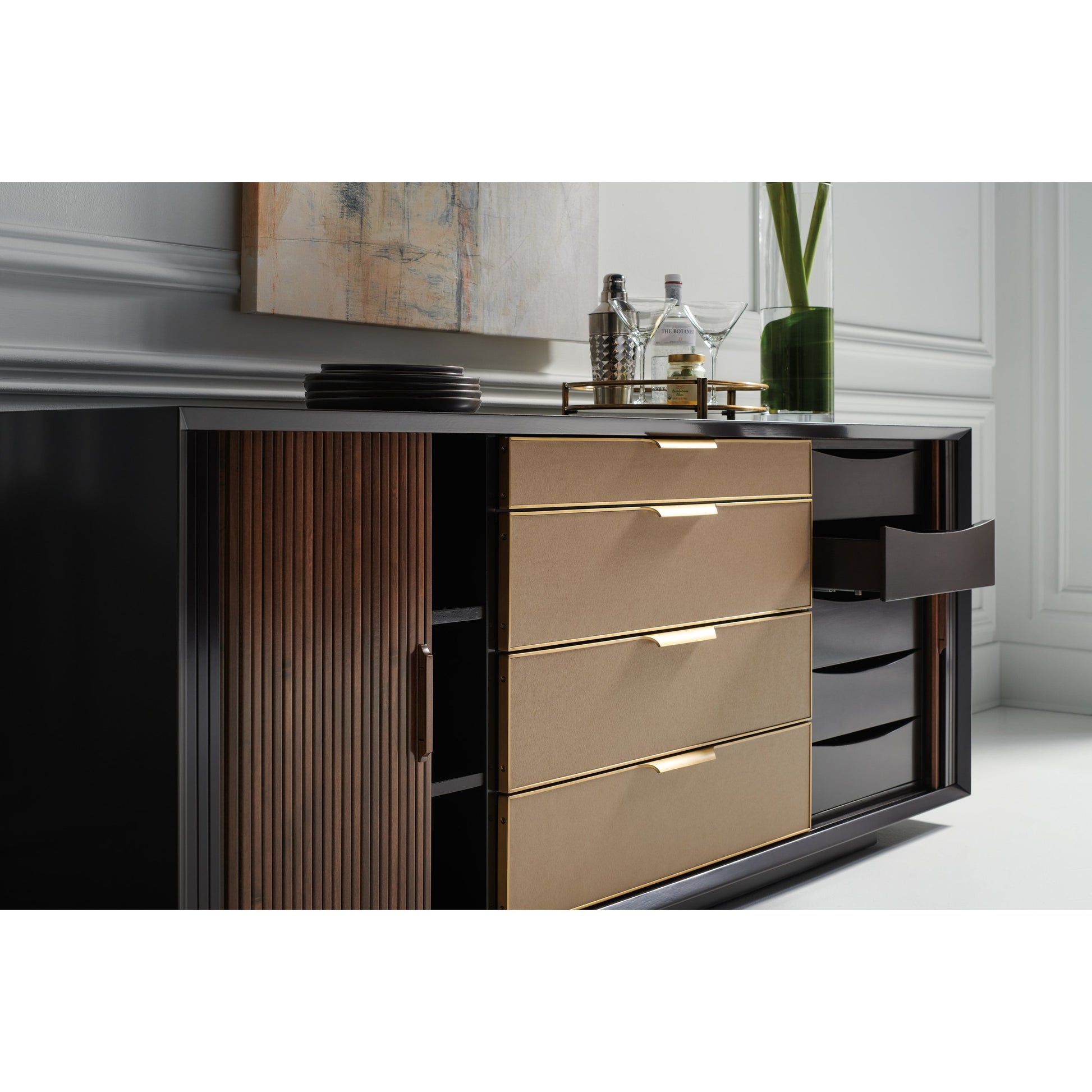 Around The Corner Dresser by Caracole. Made from unique in a modern style.