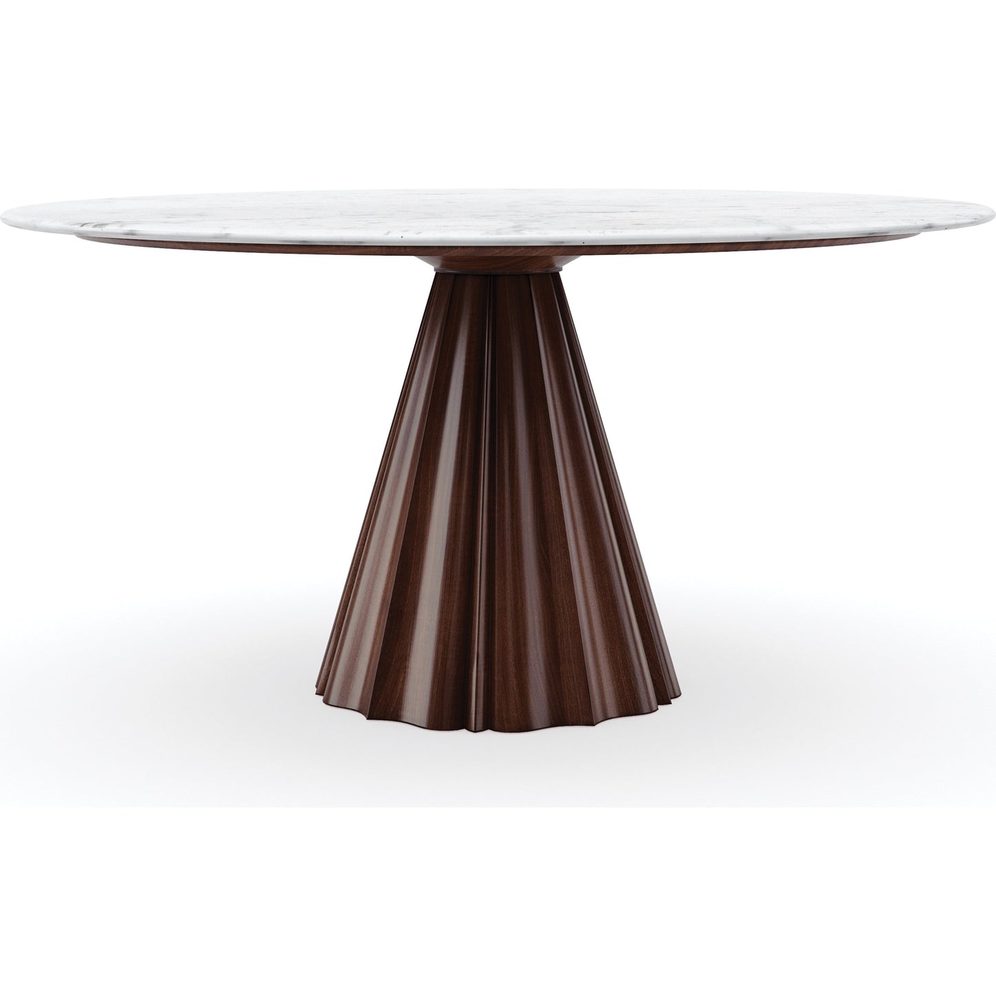 000 SI-1756617 | Primary Silo | All Natural Dining Table by Caracole in walnut, white, marble and walnut. Made from asian hardwood, walnut, marble in a eclectic & global style.