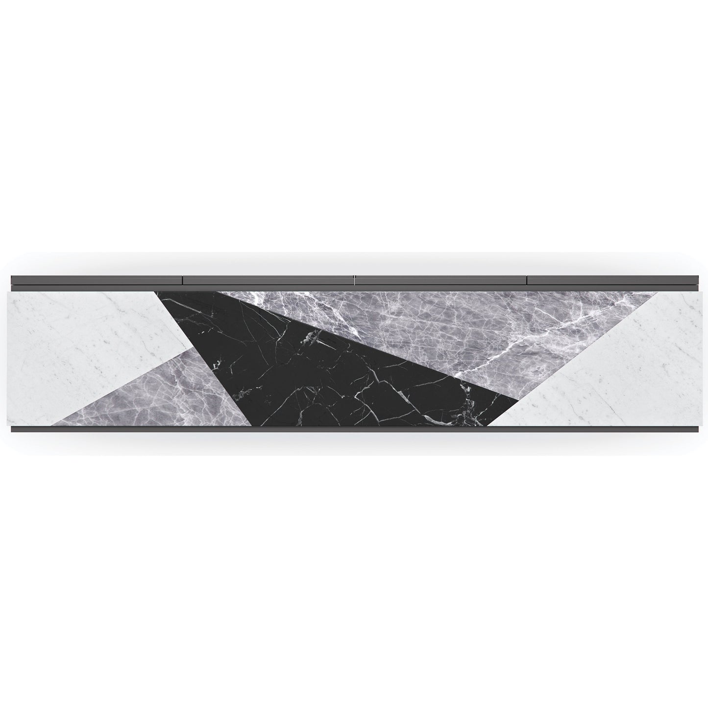 006 SI-1756669 | Additional Silo | Over The Edge Buffet by Caracole in marble, champagne gold and warm slate. Made from birch, maple in a modern style.