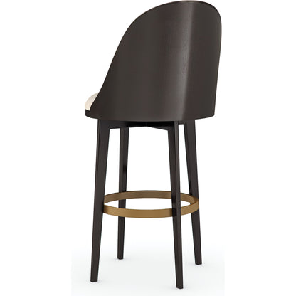 Another Round Bar Stool by Caracole. Made from birch in a transitional style.