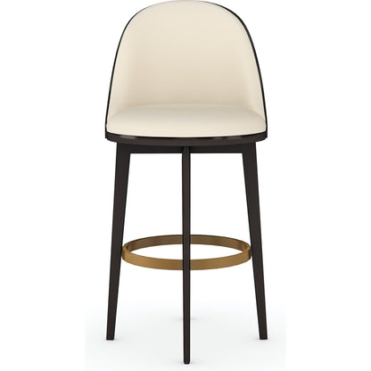 Another Round Bar Stool by Caracole. Made from birch in a transitional style.
