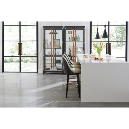 Another Round Bar Stool by Caracole. Made from birch in a transitional style.