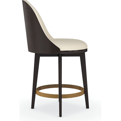 Another Round Counter Stool by Caracole. Made from birch in a transitional style.