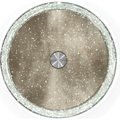 Spy Glass End Table by Caracole in silver and oracle leaf. Made from birch in a eclectic & global style.