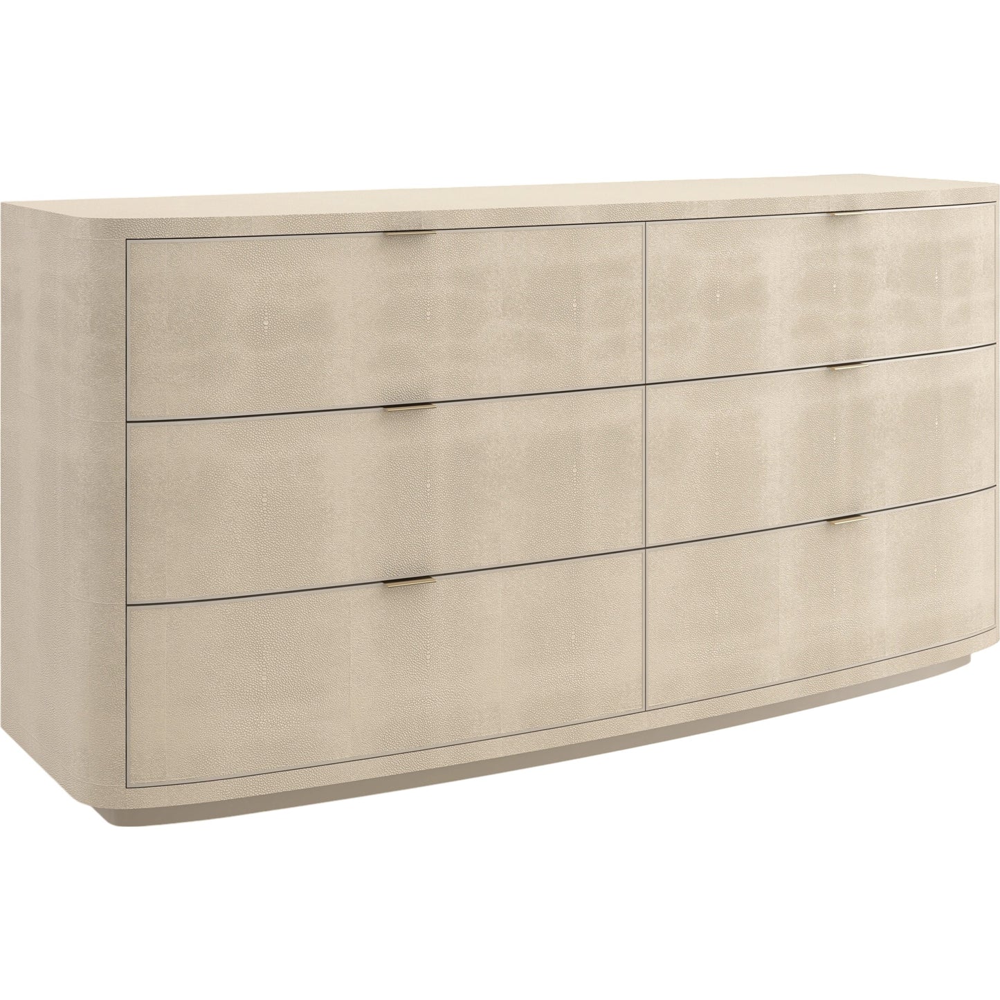001 SI-2095905 | Primary Silo | Simply Perfect Dresser by Caracole in ivory painted faux shagreen. Made from birch, new zealand pine in a modern style.