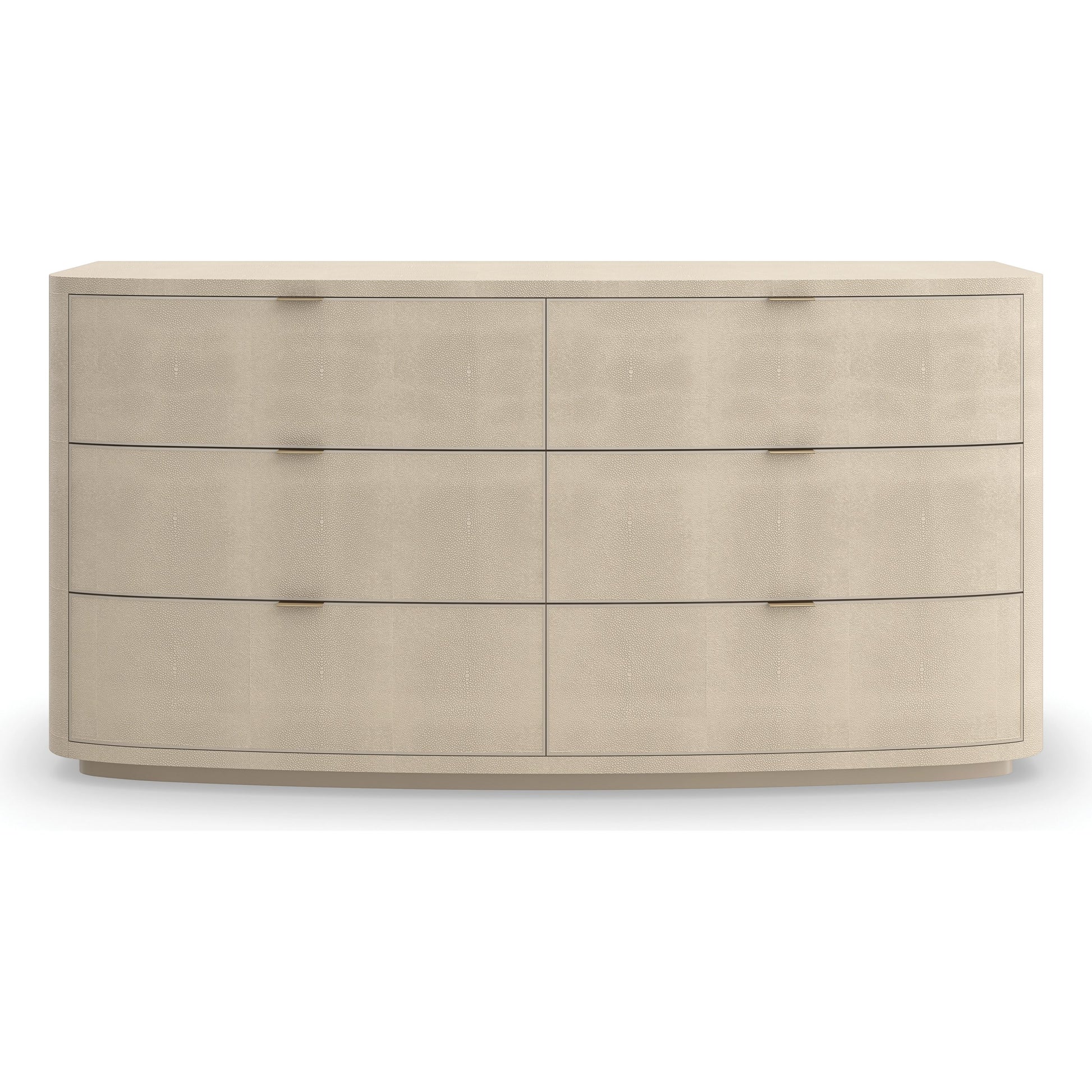 Simply Perfect Dresser by Caracole in ivory painted faux shagreen. Made from birch, new zealand pine in a modern style.
