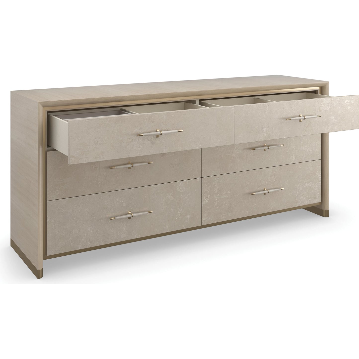 003 SI-2095907 | Additional Silo | Hang Up Dresser by Caracole in dry martini, winter frost, brushed gold. Made from asian hardwood, koto in a modern style.