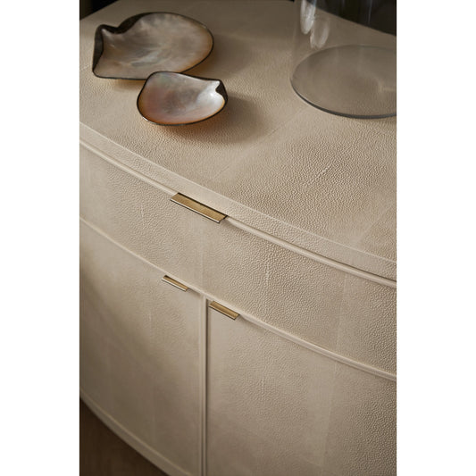 Simply Perfect Nightstand by Caracole in ivory painted faux shagreen. Made from poplar, new zealand pine in a modern style.
