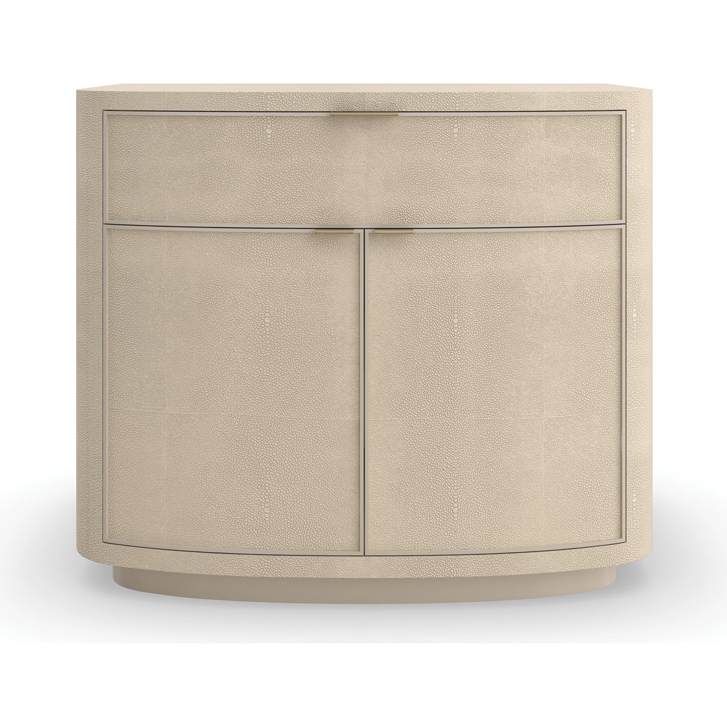 003 SI-2095912 | Additional Silo | Simply Perfect Nightstand by Caracole in ivory painted faux shagreen. Made from poplar, new zealand pine in a modern style.