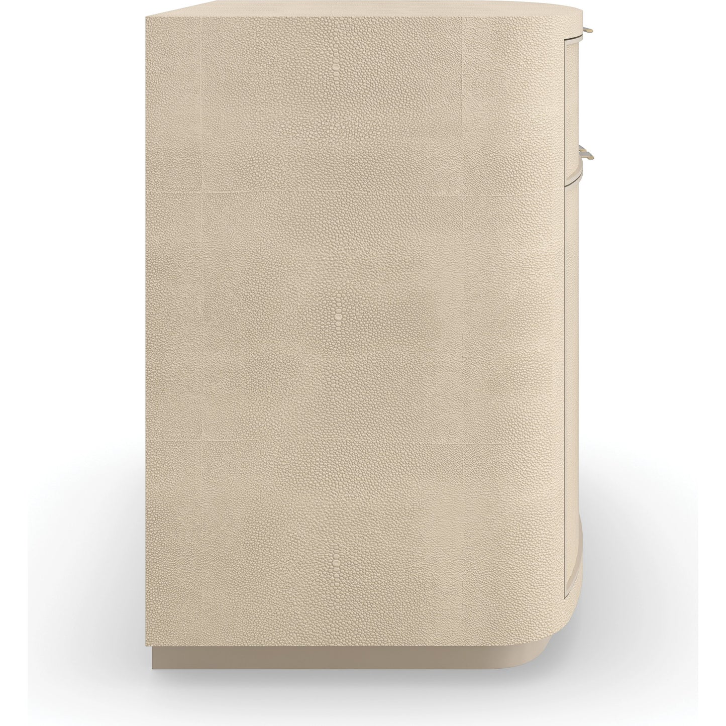 005 SI-2095912 | Additional Silo | Simply Perfect Nightstand by Caracole in ivory painted faux shagreen. Made from poplar, new zealand pine in a modern style.