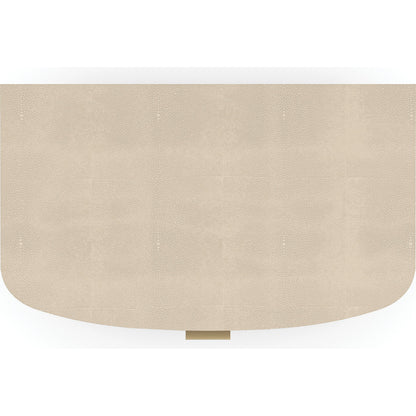 Simply Perfect Nightstand by Caracole in ivory painted faux shagreen. Made from poplar, new zealand pine in a modern style.
