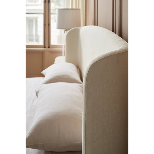 Soft Embrace Bed - King by Caracole in ivory. Made from asian hardwood in a modern style.