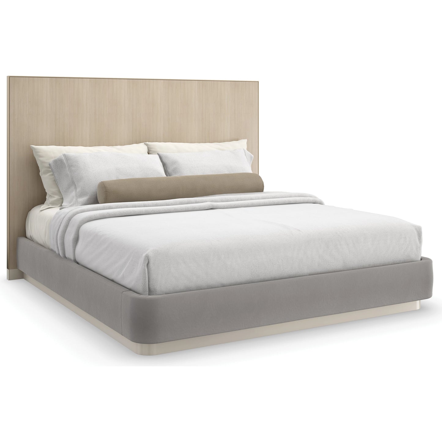 004 SI-2095926 | Primary Silo | Dream Chaser Bed by Caracole in dry martini, cloud, brushed gold. Made from poplar, koto in a modern style.