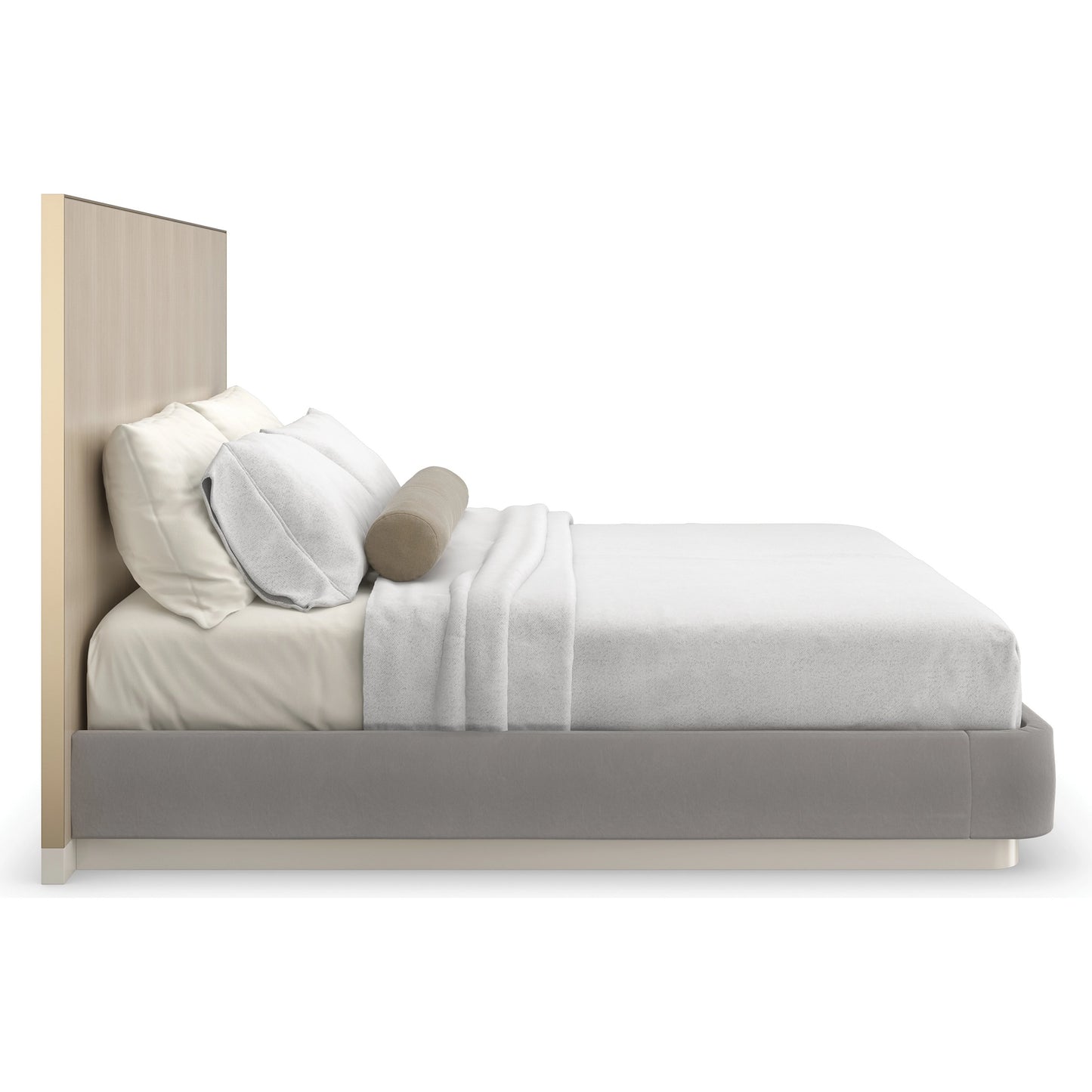 006 SI-2095926 | Additional Silo | Dream Chaser Bed by Caracole in dry martini, cloud, brushed gold. Made from poplar, koto in a modern style.