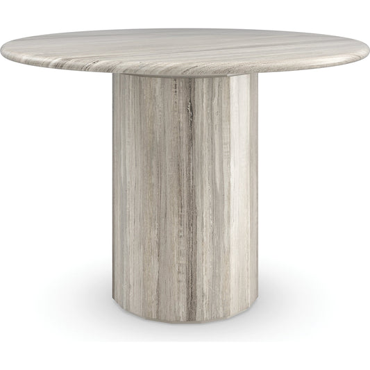 Mesita End Table by Caracole in almond milk. Made from stone, asian hardwood in a modern style.