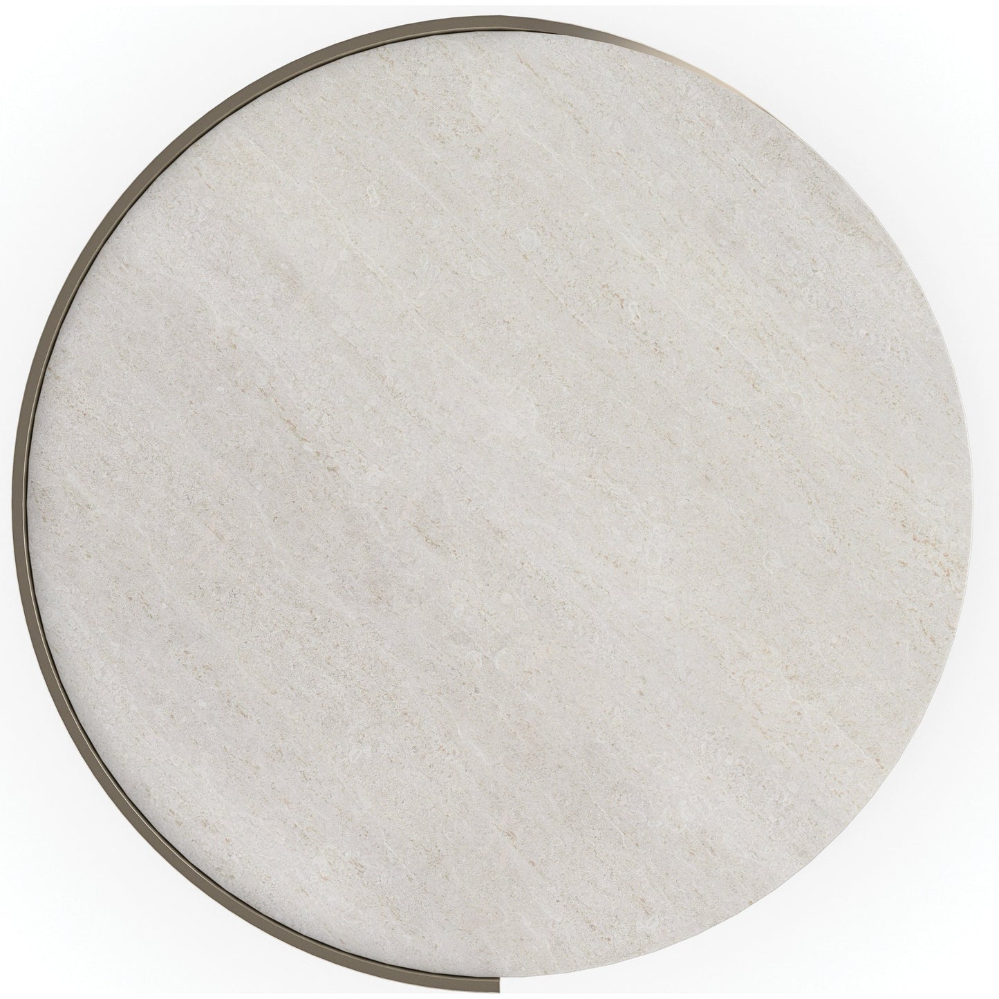 004 SI-2095937 | Additional Silo | Nautilus Spot Table by Caracole in taupe silver leaf, whisper of gold. Made from metal, stone in a modern style.
